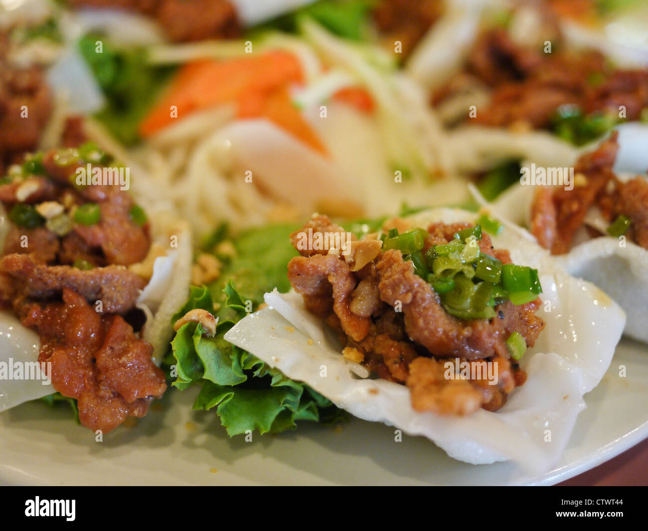 Vietnamese cuisine minced beef shrimp chip Stock Photo