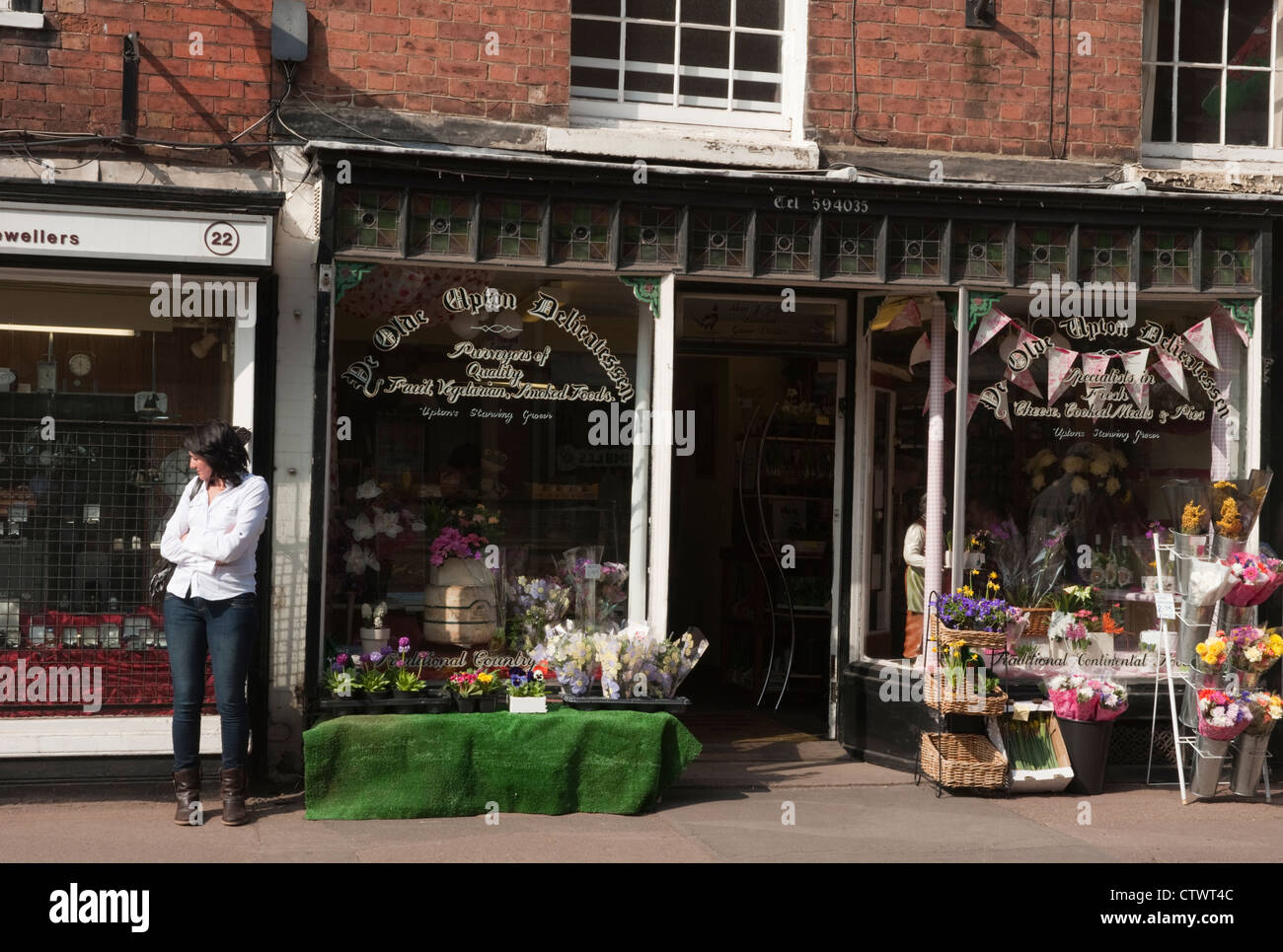 Florist and deli in Upton upon Severn Stock Photo Alamy