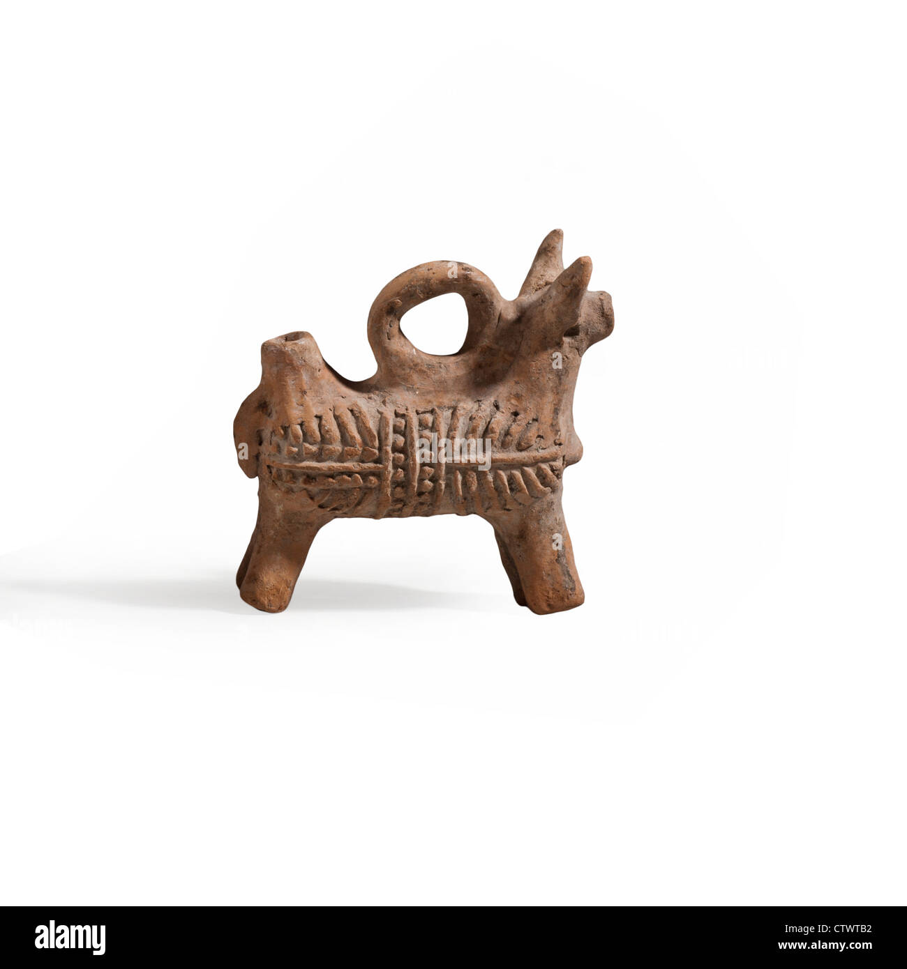 Zoomorphic terracotta vessel Byzantine period 5-7th century CE (private collection) Stock Photo