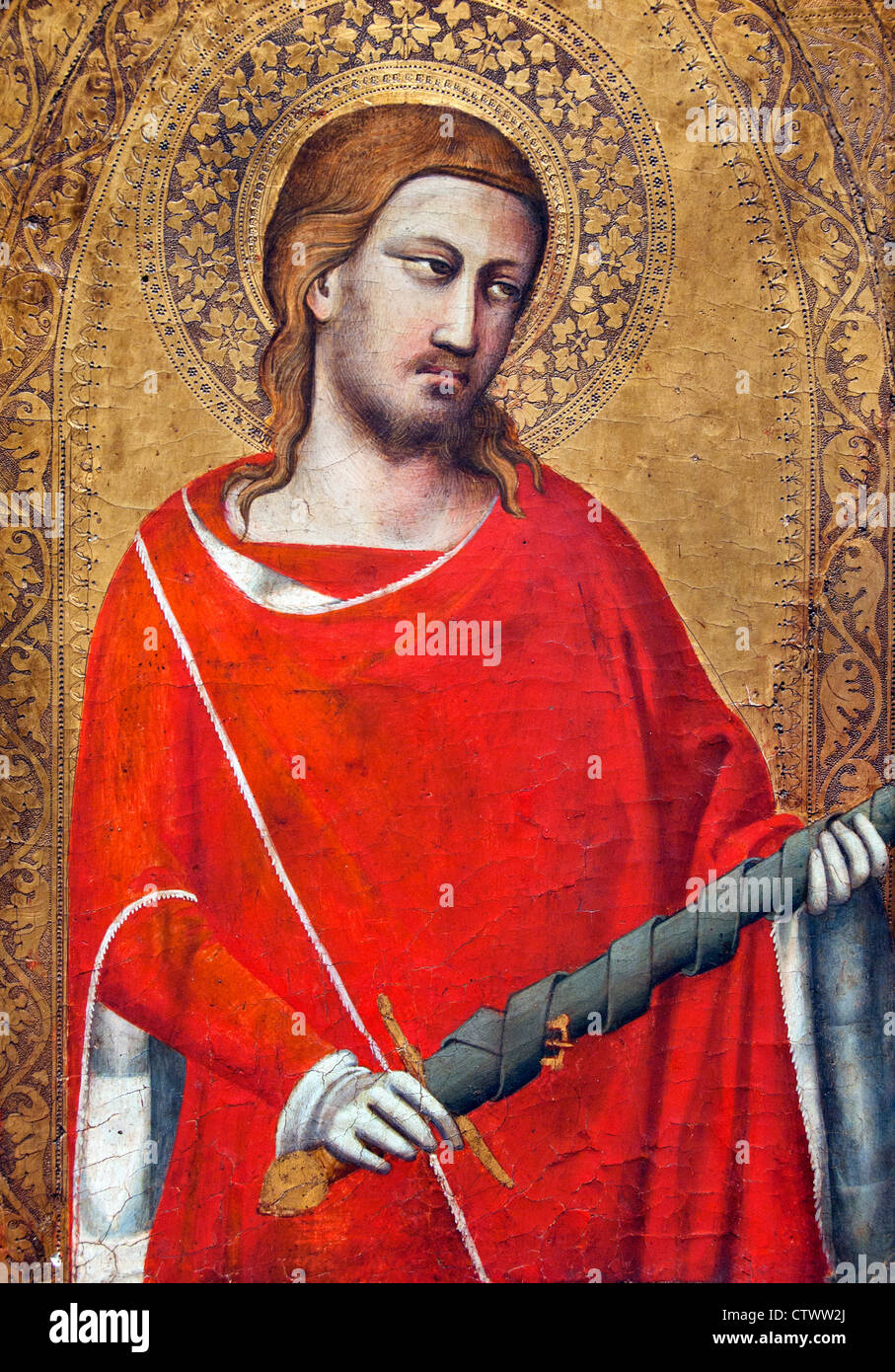 Saint Julian 1340 Taddeo Gaddi  1290 – 1366 Florence medieval Italian painter and architect. Italy Stock Photo