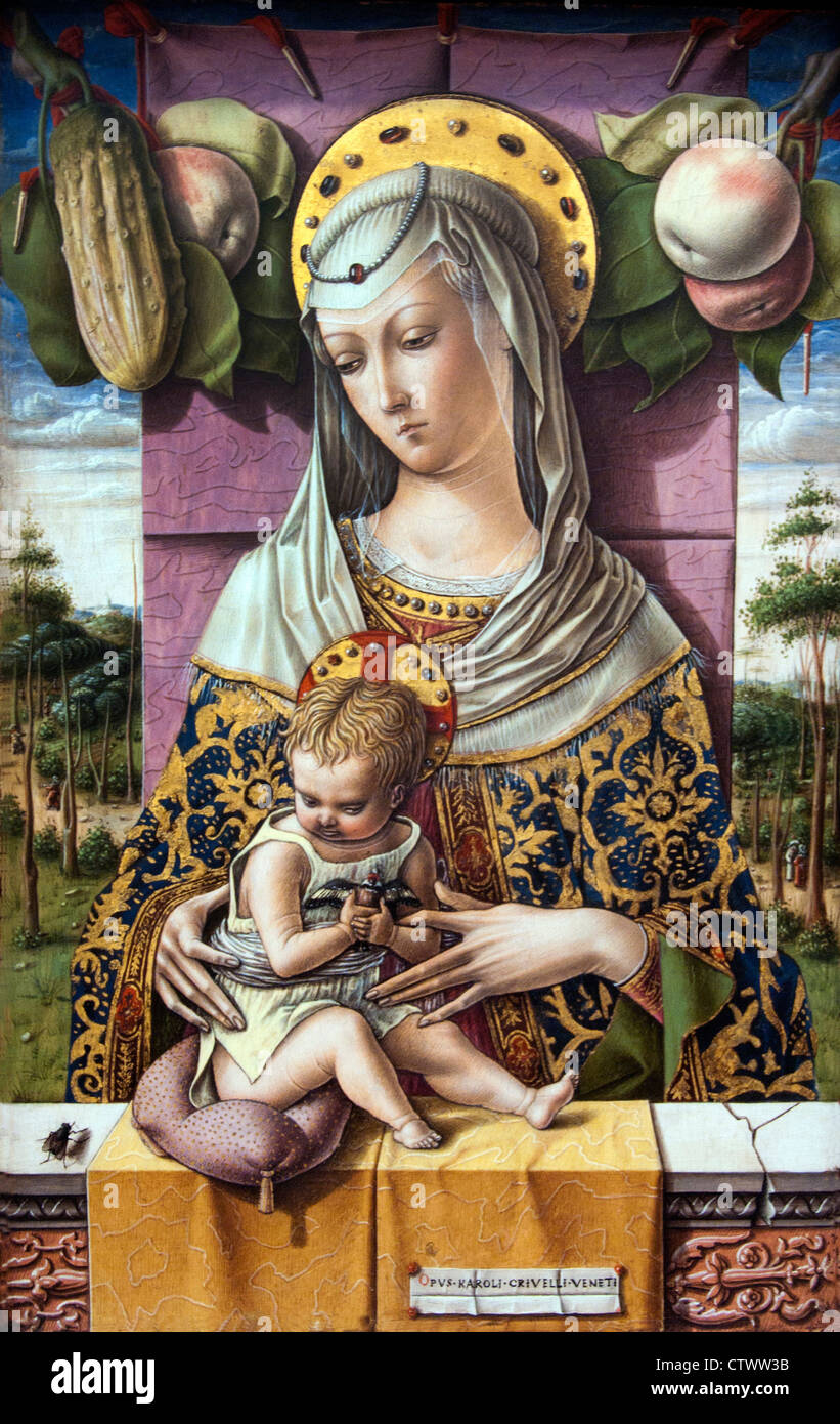Madonna and Child Carlo Crivelli Italian 1457 – 1493 Italy Italian Stock Photo