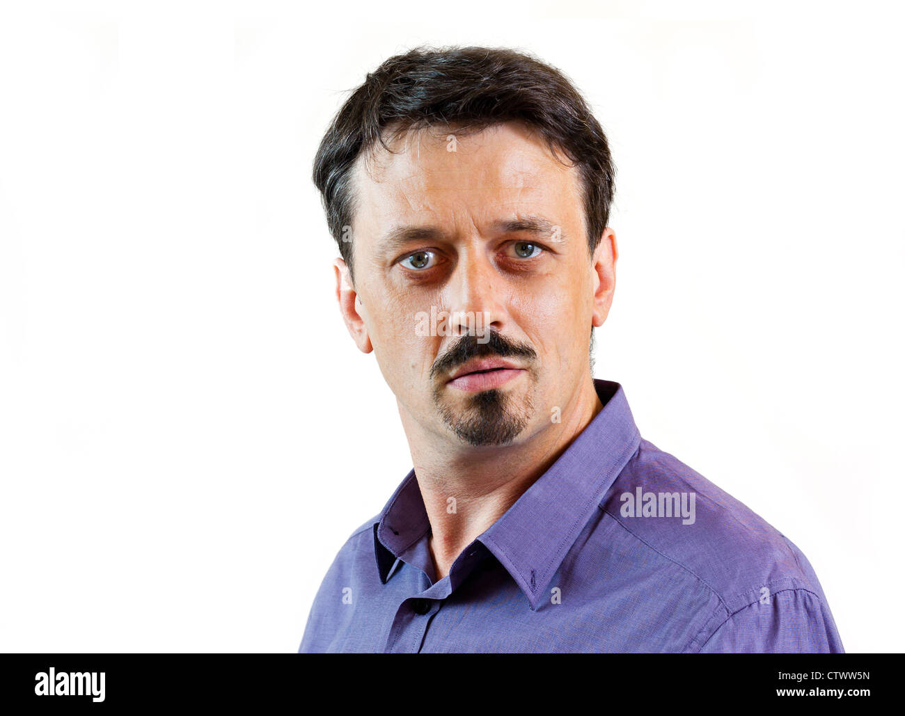 Casual man smiling, isolated on white background Stock Photo - Alamy