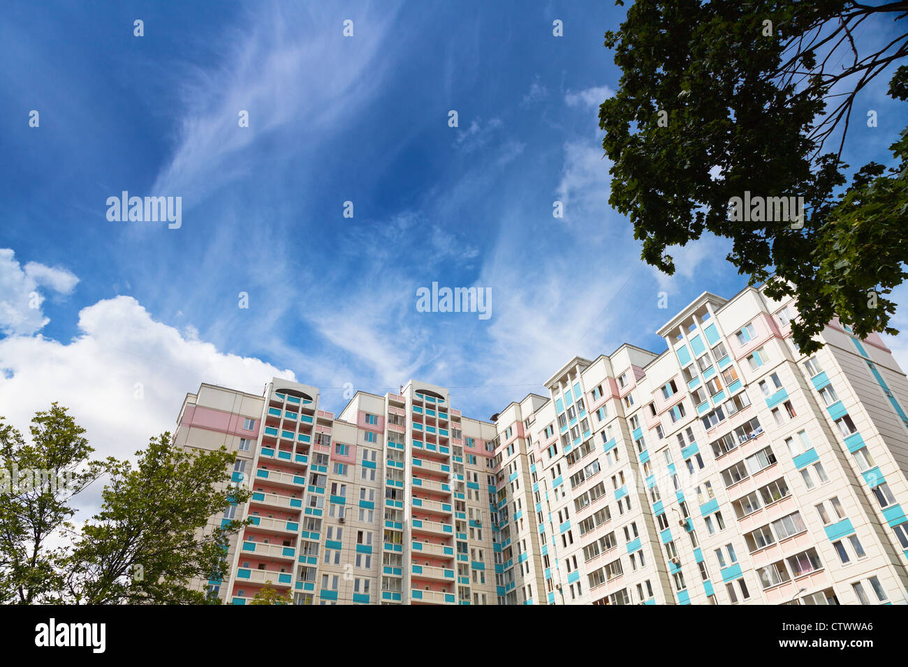 new municipal house under blue sky at summer Stock Photo - Alamy