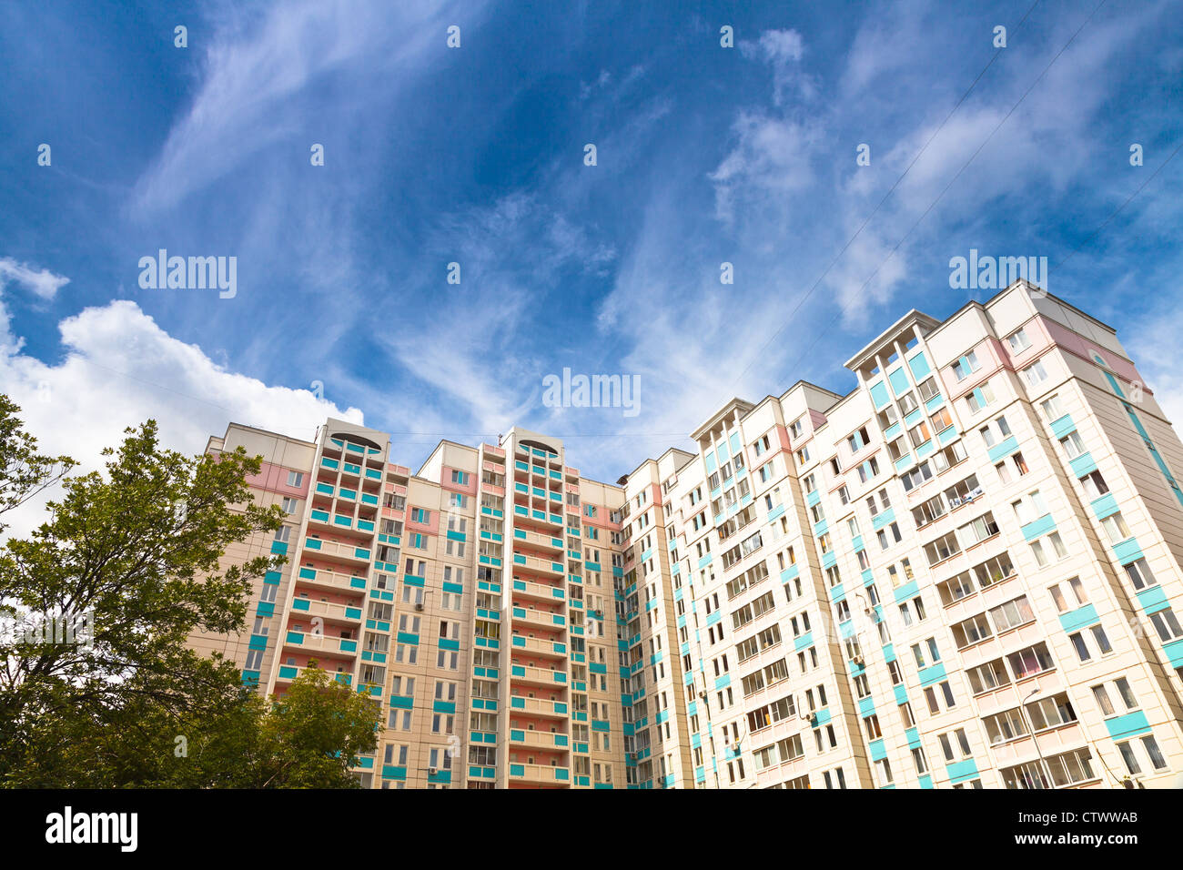 new municipal house under blue sky at summer Stock Photo - Alamy
