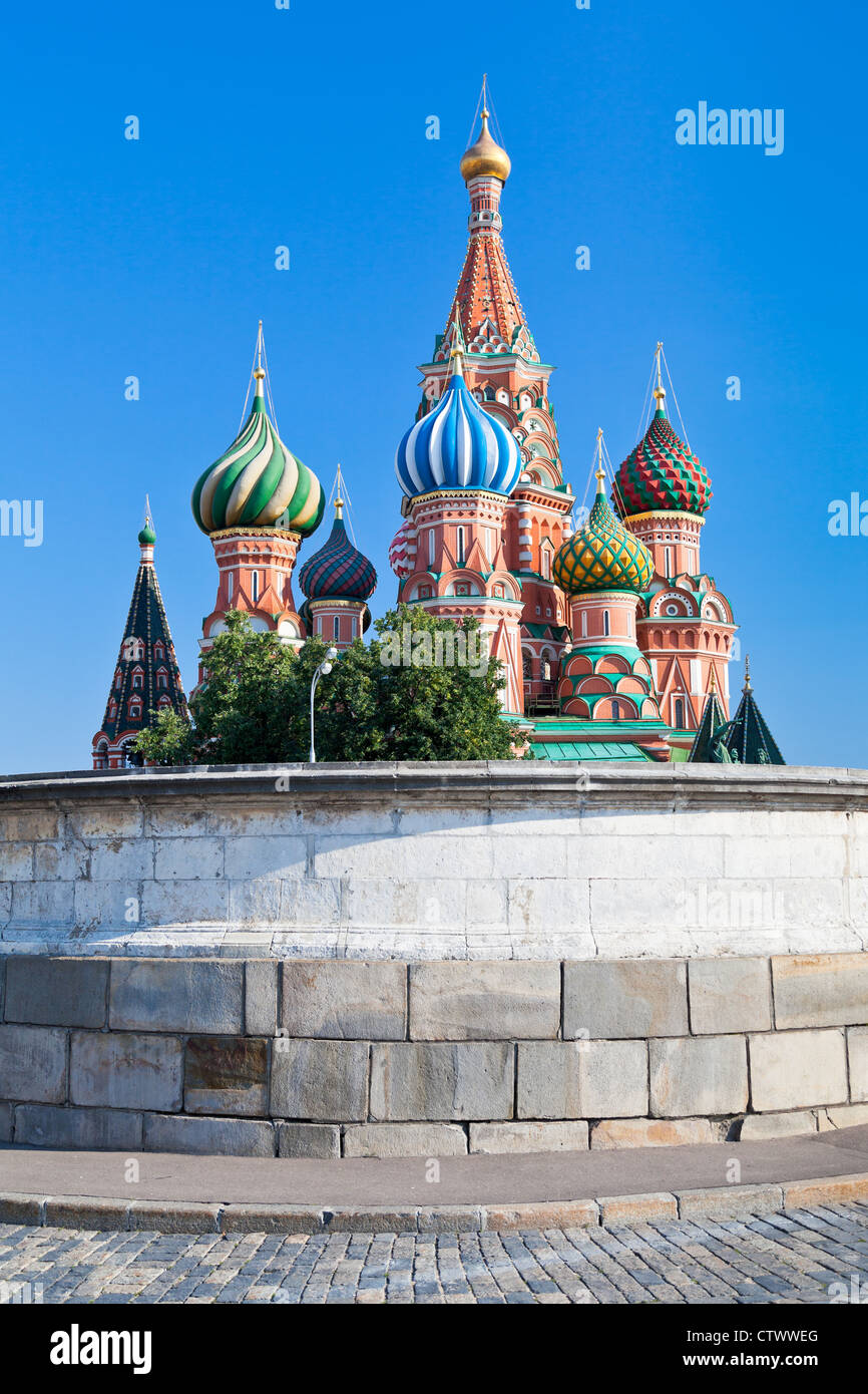 view on Place of Skulls and Saint Basil's Cathedral in Moscow, Russia Stock Photo