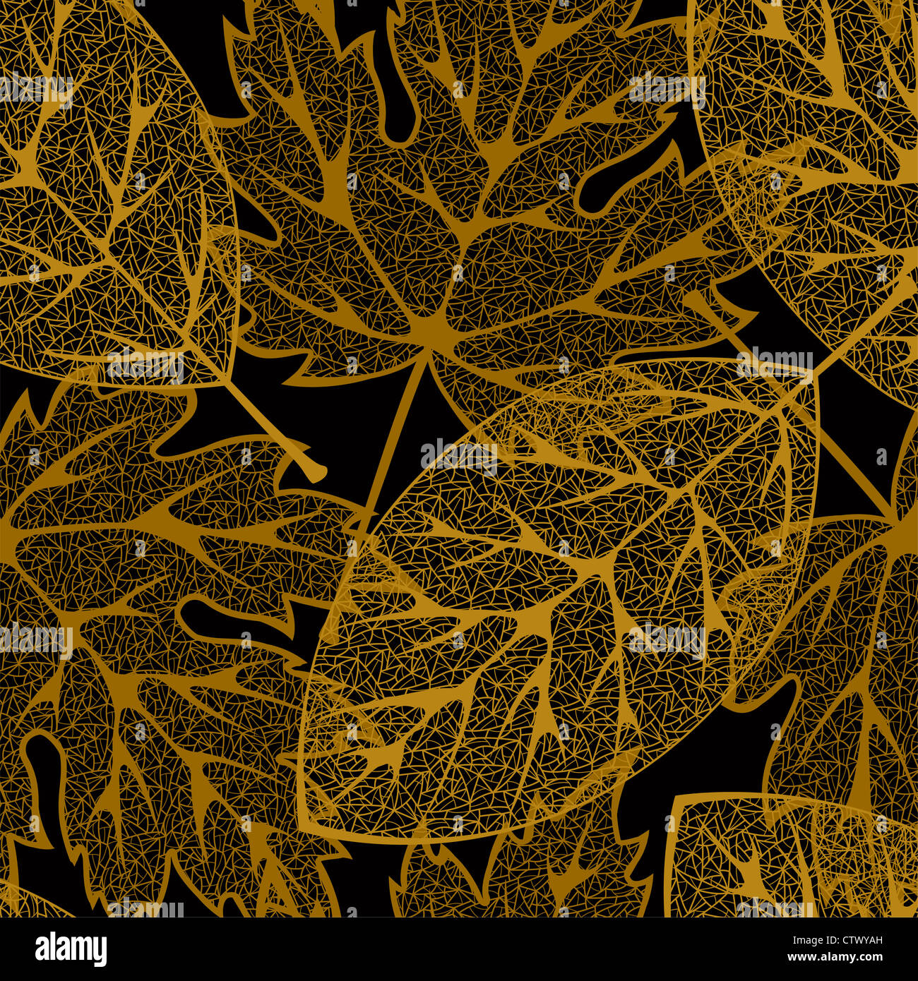 Seamless pattern from autumn leaves Stock Photo - Alamy