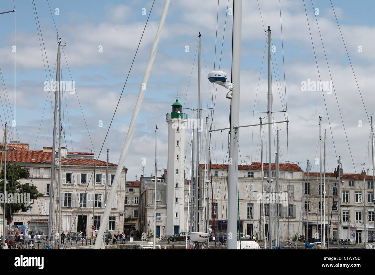 La Rochelle lighthouse and harbour Stock Photo