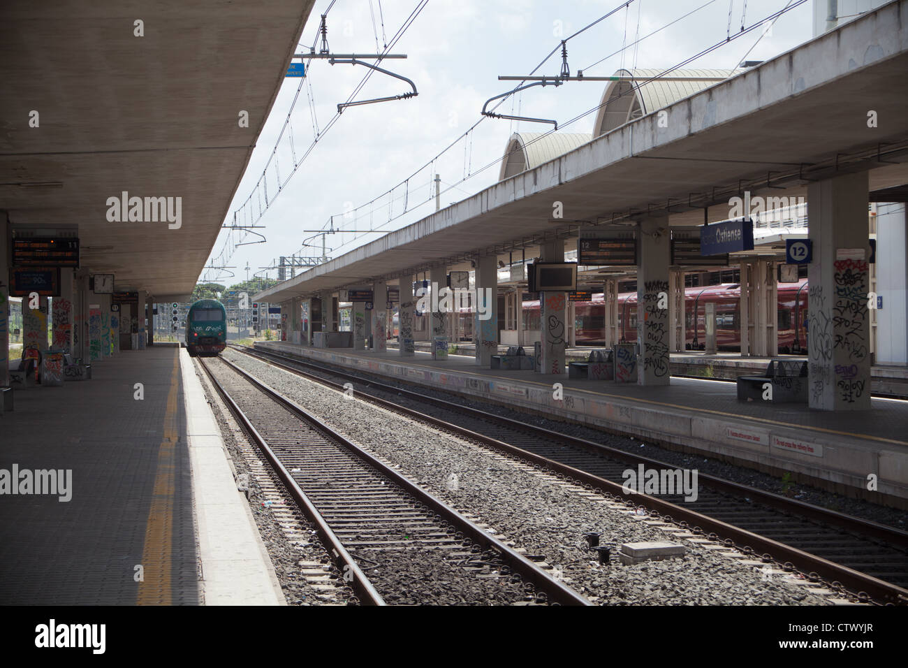 Roma Ostiense railway station Stock Photo