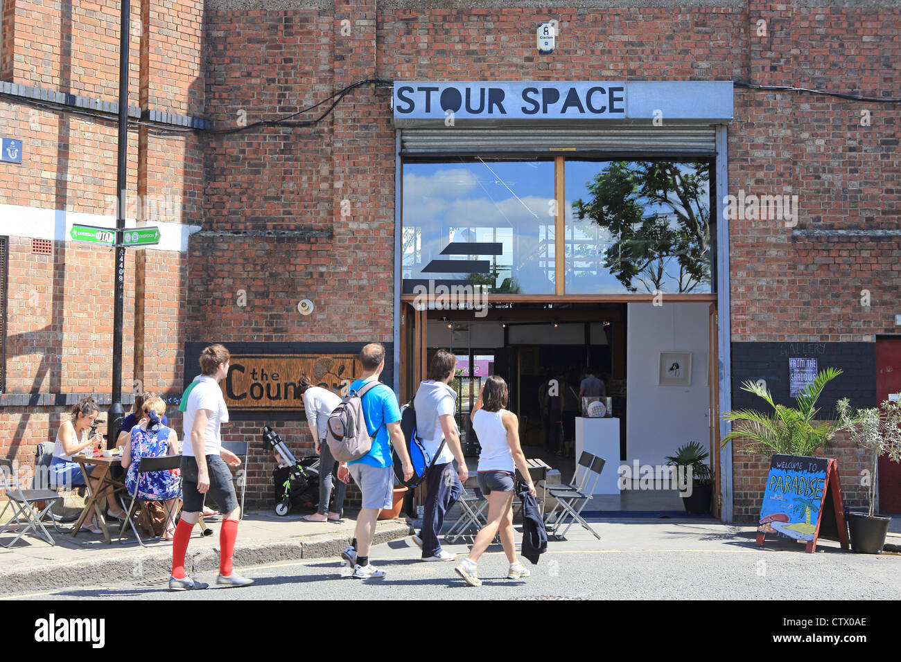 The Counter Cafe in the Stour Space gallery, in trendy Hackney Wick, London, UK Stock Photo