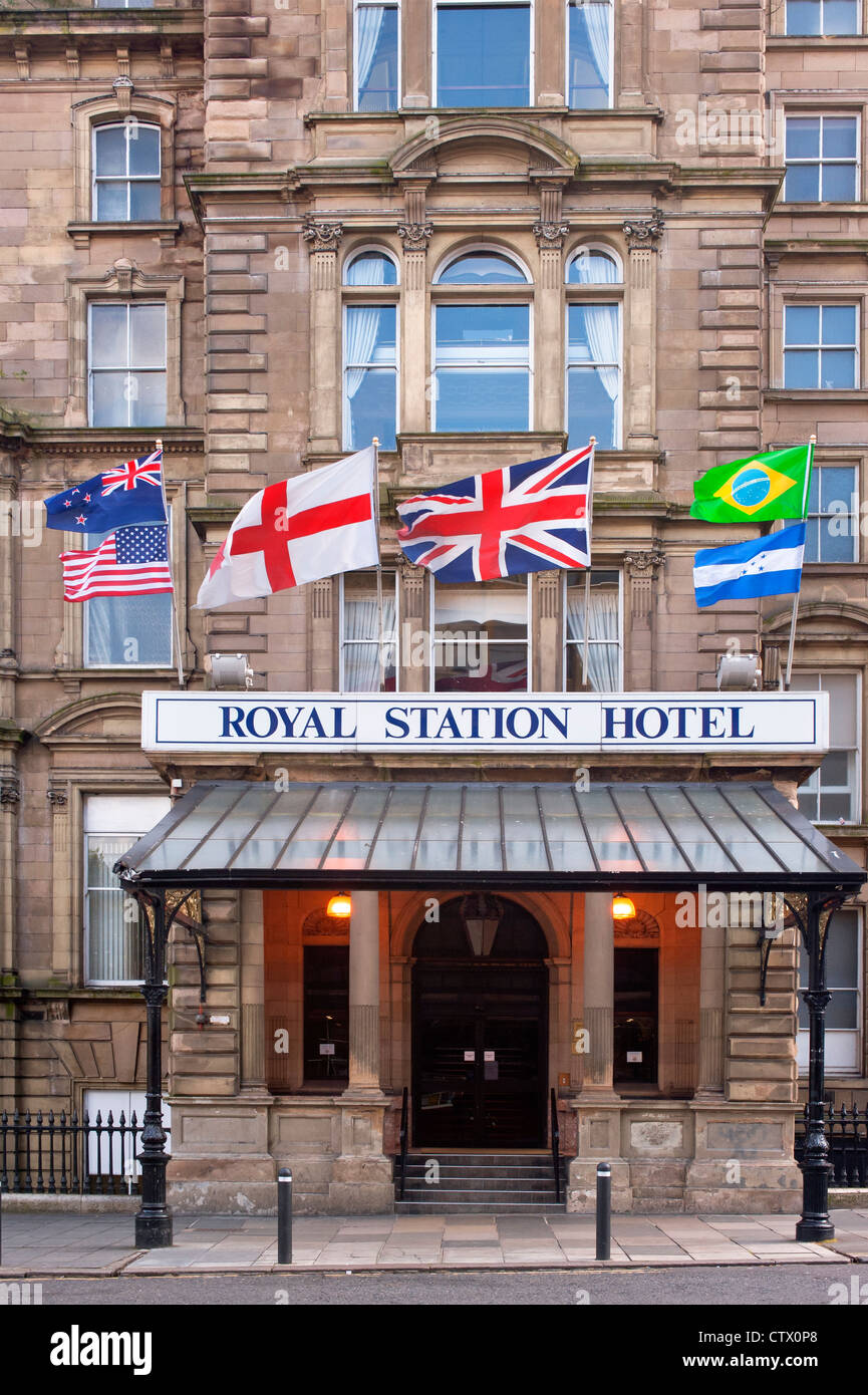 NEWCASTLE, UK - AUGUST 02, 2012:  Royal Station Hotel in the centre of Newcastle close by the railway Station Stock Photo