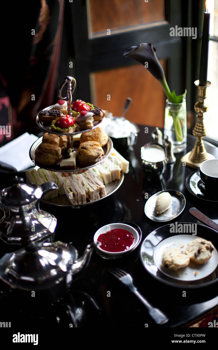 Prestonfield Hotel cream tea Edinburgh Scotland Stock Photo Alamy