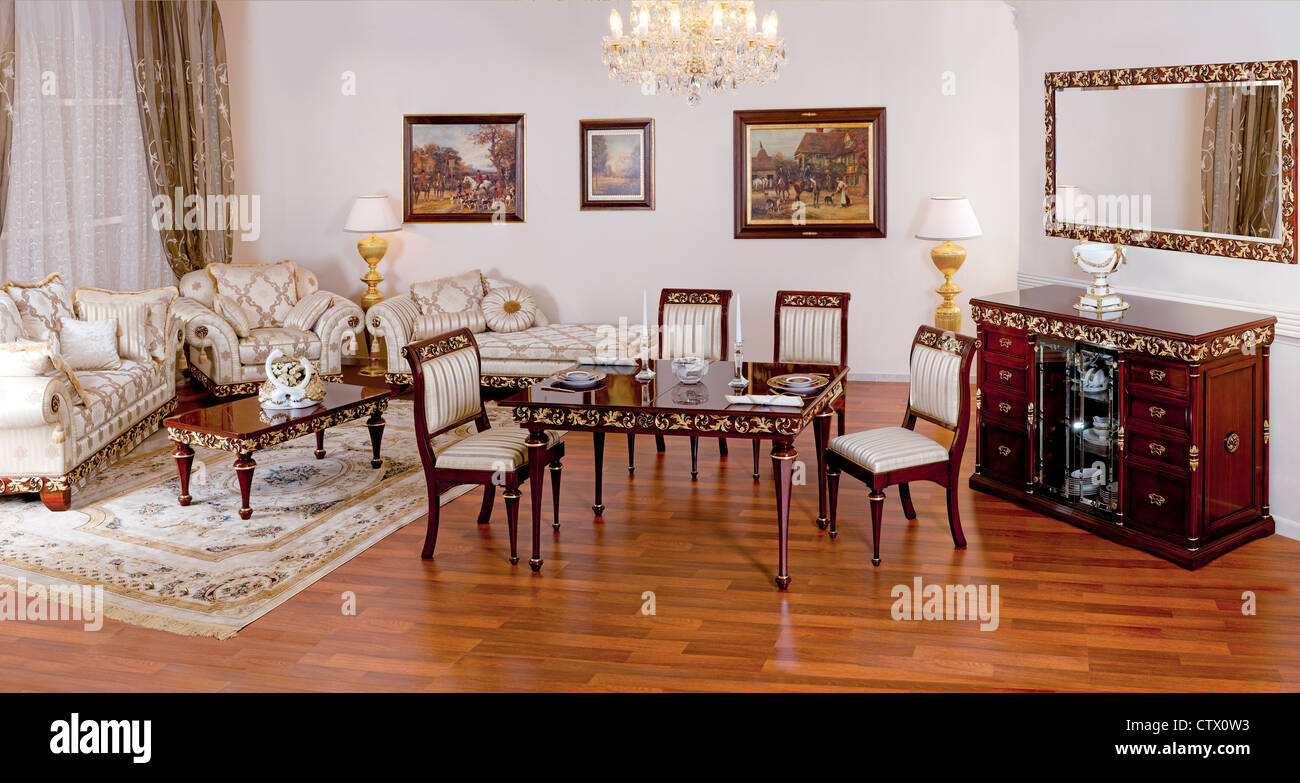 Interior of hall in luxury style Stock Photo - Alamy