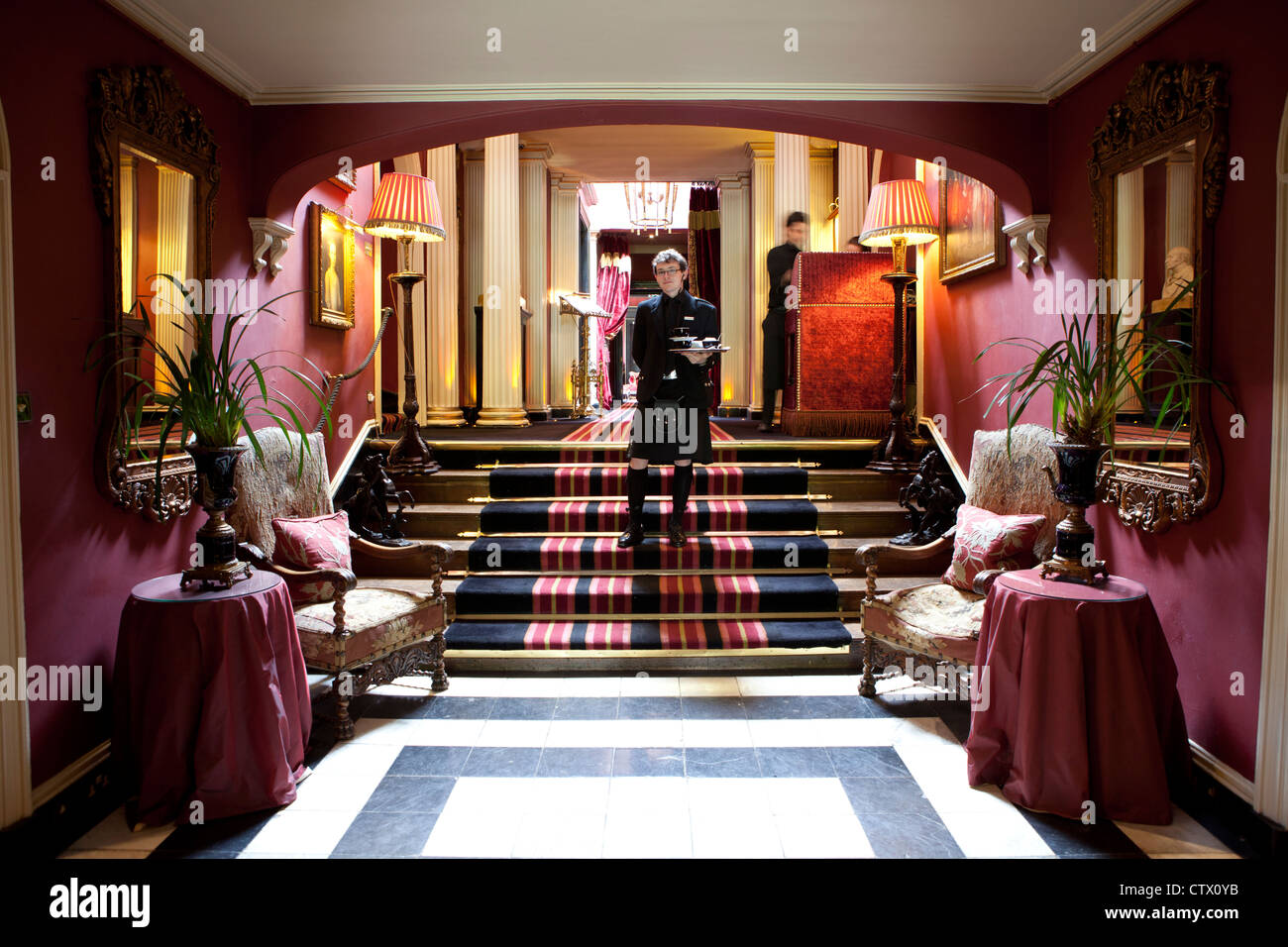 Prestonfield Hotel cream tea Edinburgh Scotland Stock Photo Alamy