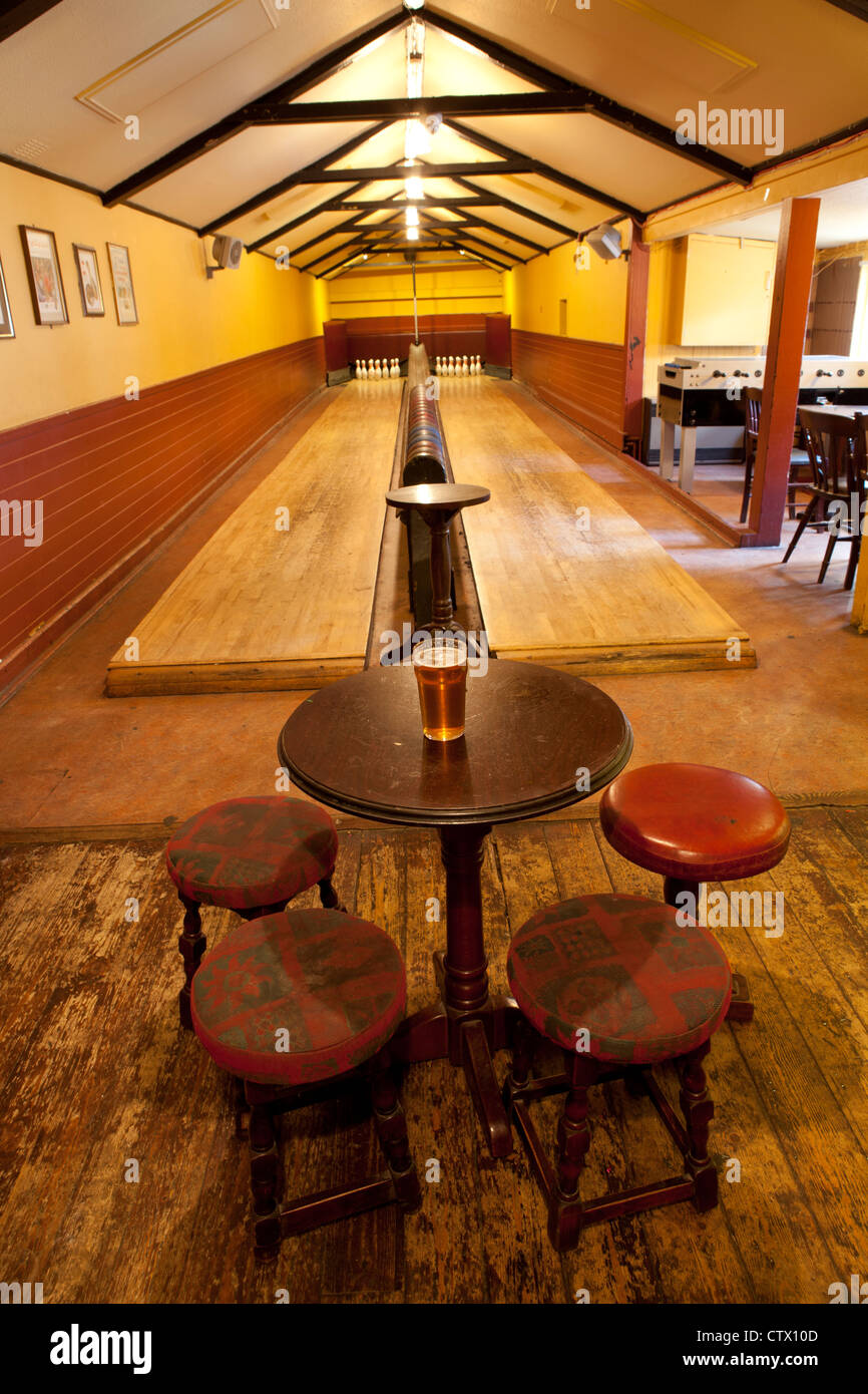 Skittle Alley Sheeps Hied pub Edinburgh Scotland UK Stock Photo Alamy