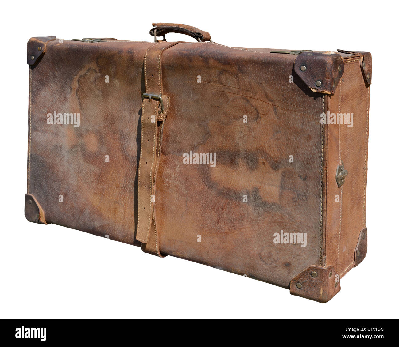 old leather luggage