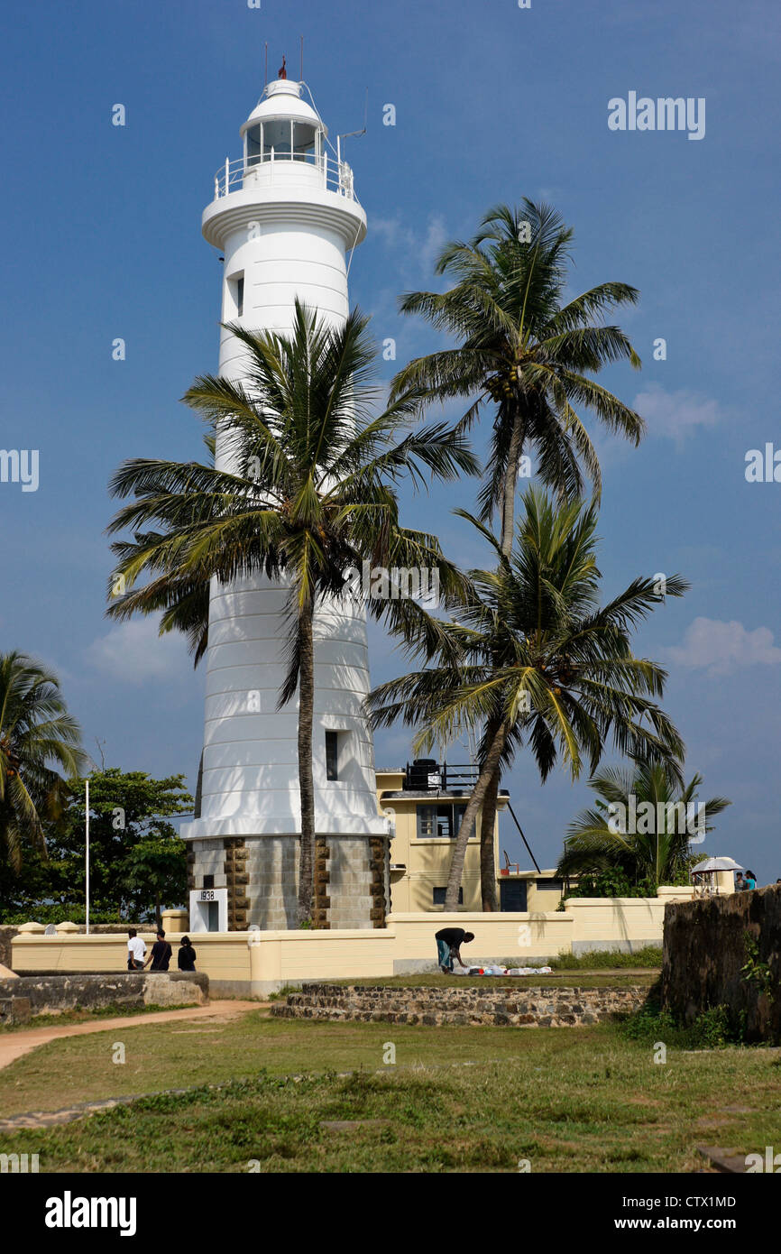 Lighthouse within historic Galle Fort, Galle, Sri Lanka Stock Photo