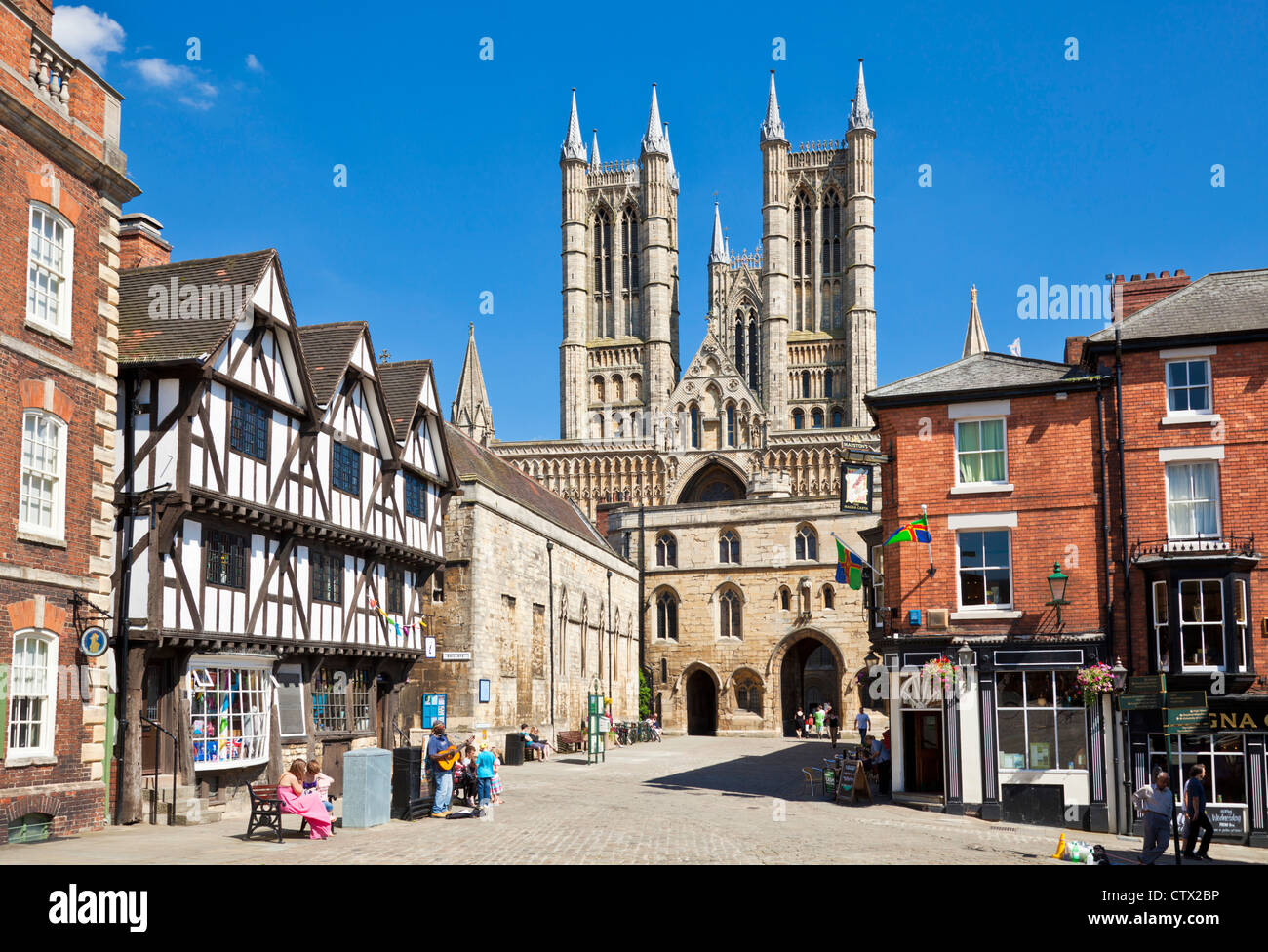 Lincoln Cathedral Exchequergate Lincolnshire England UK GB EU Europe Stock Photo