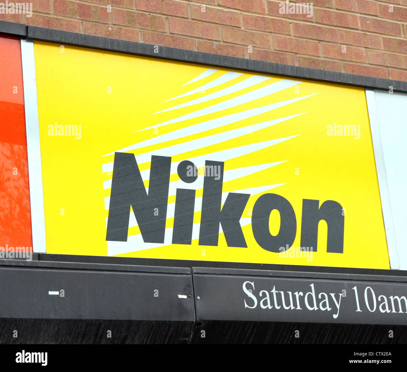 Nikon Logo Sign Stock Photo