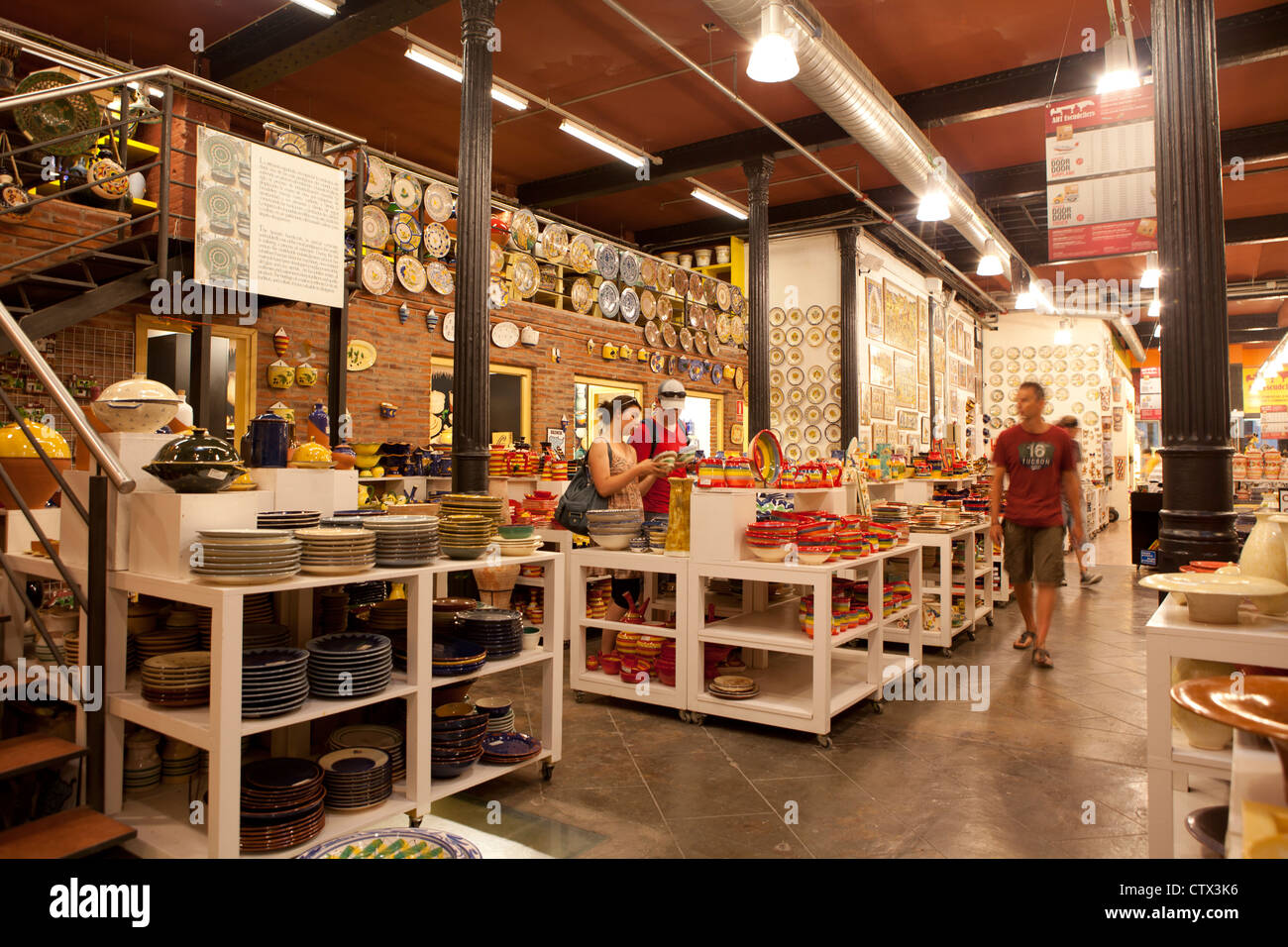 ceramics shop Barcelona Spain Stock Photo Alamy