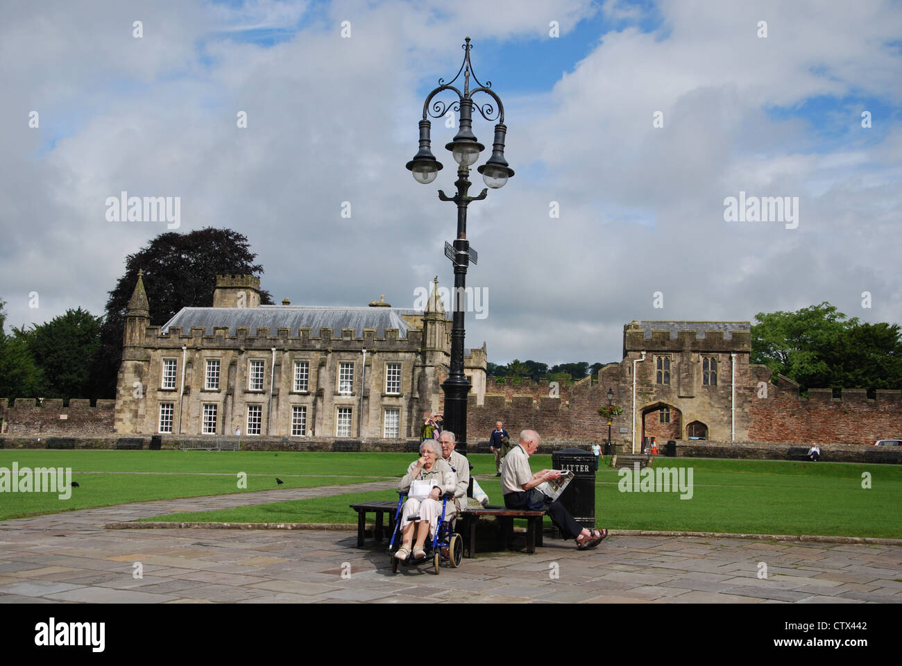 cathedral green, Wells Somerset UK Stock Photo Alamy