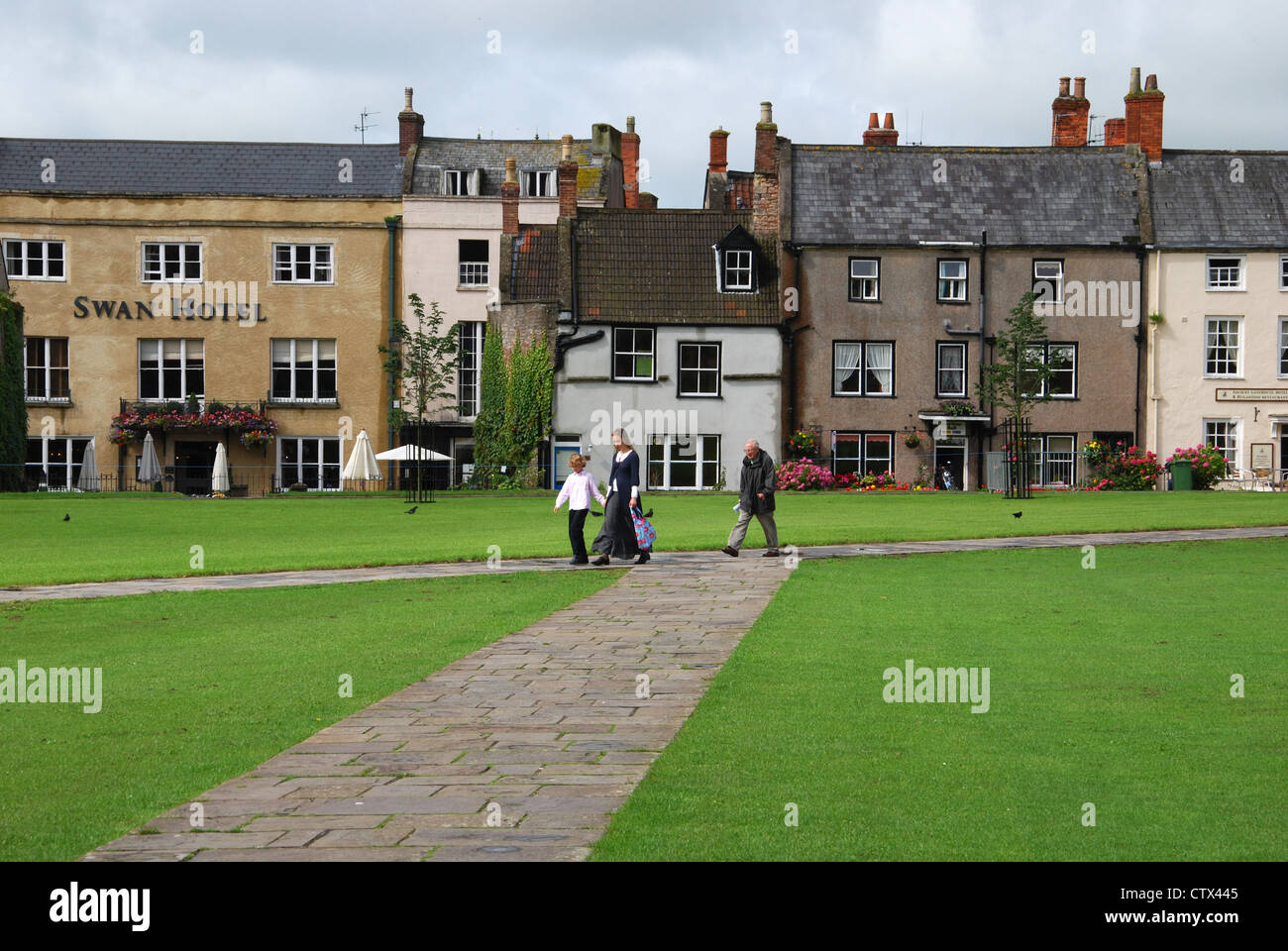 cathedral green, Wells Somerset UK Stock Photo Alamy