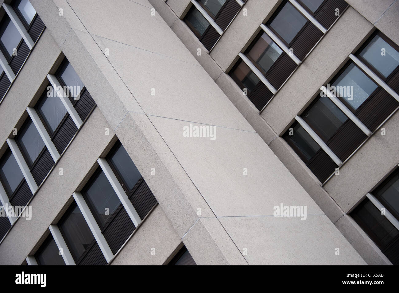 Facade of a concrete office building Stock Photo