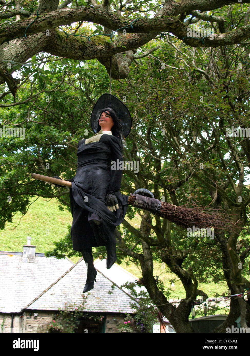Witch on a broomstick, Mother Meldrums, Tea garden and restaurant