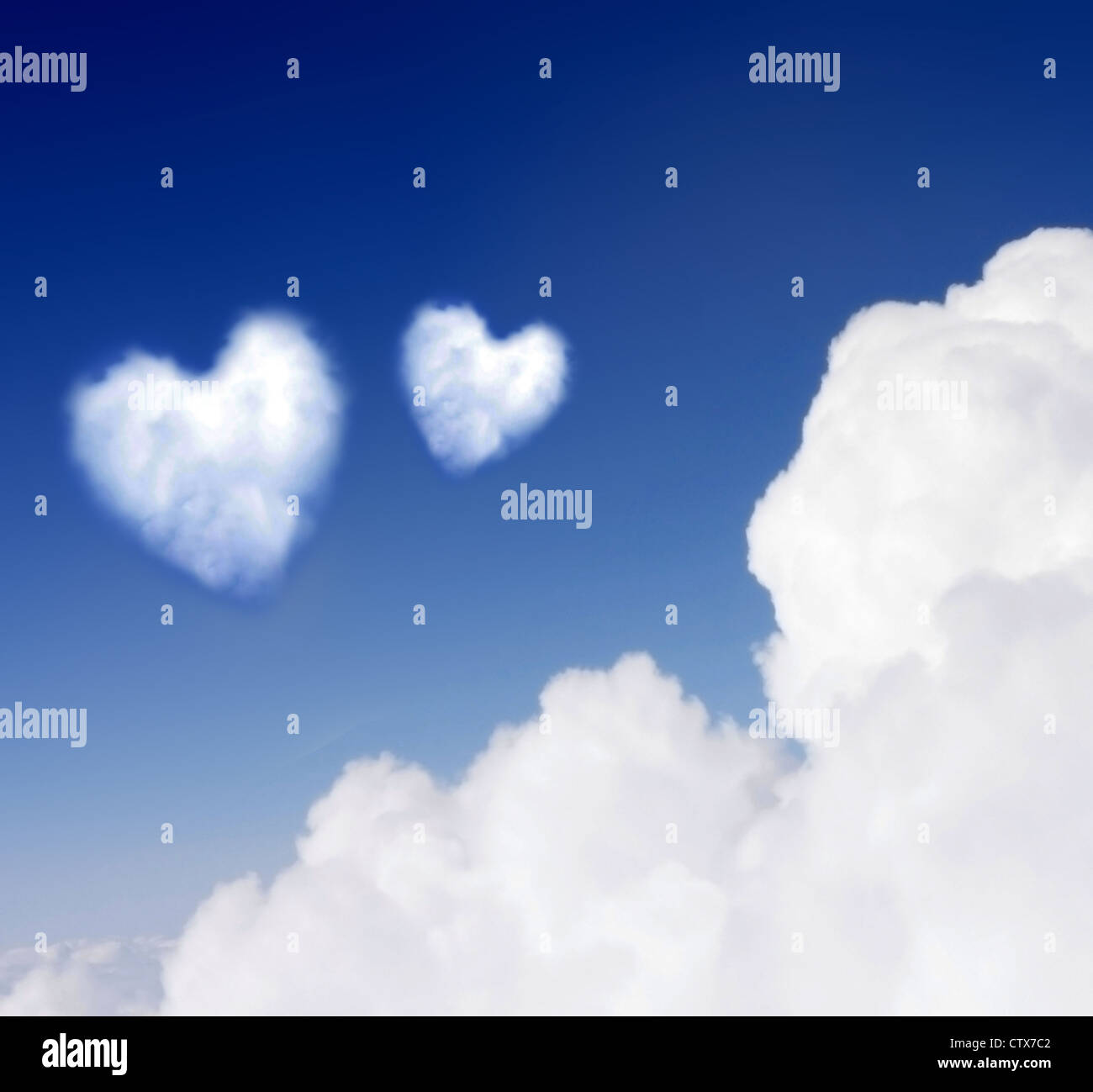 Heartshaped cloud Stock Photo