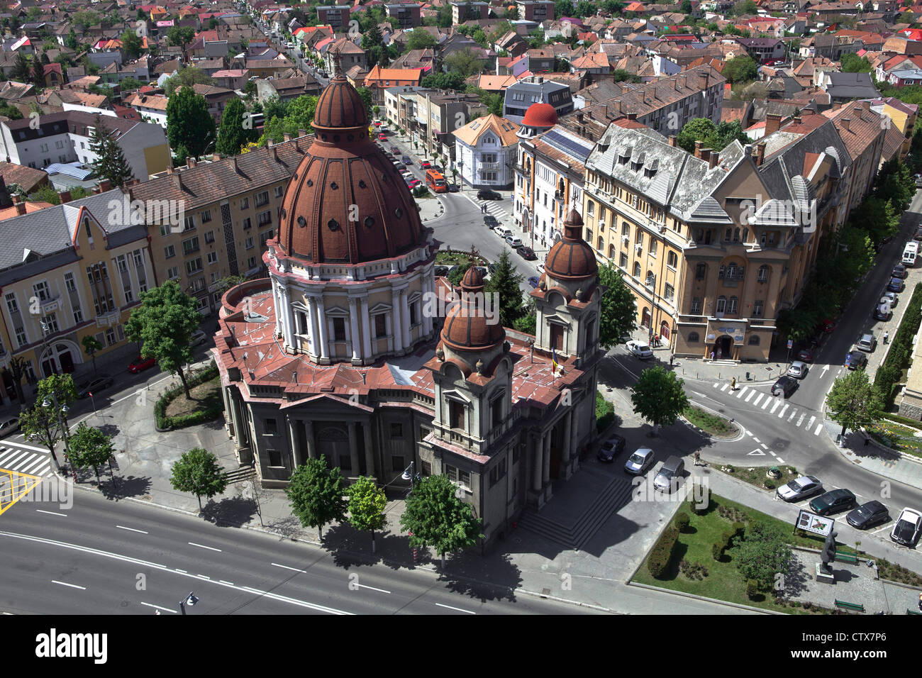 Church in Târgu Mureș (Tirgu Mures), Carpathian Transylvania, Romania, Eastern Europe, EU Stock Photo