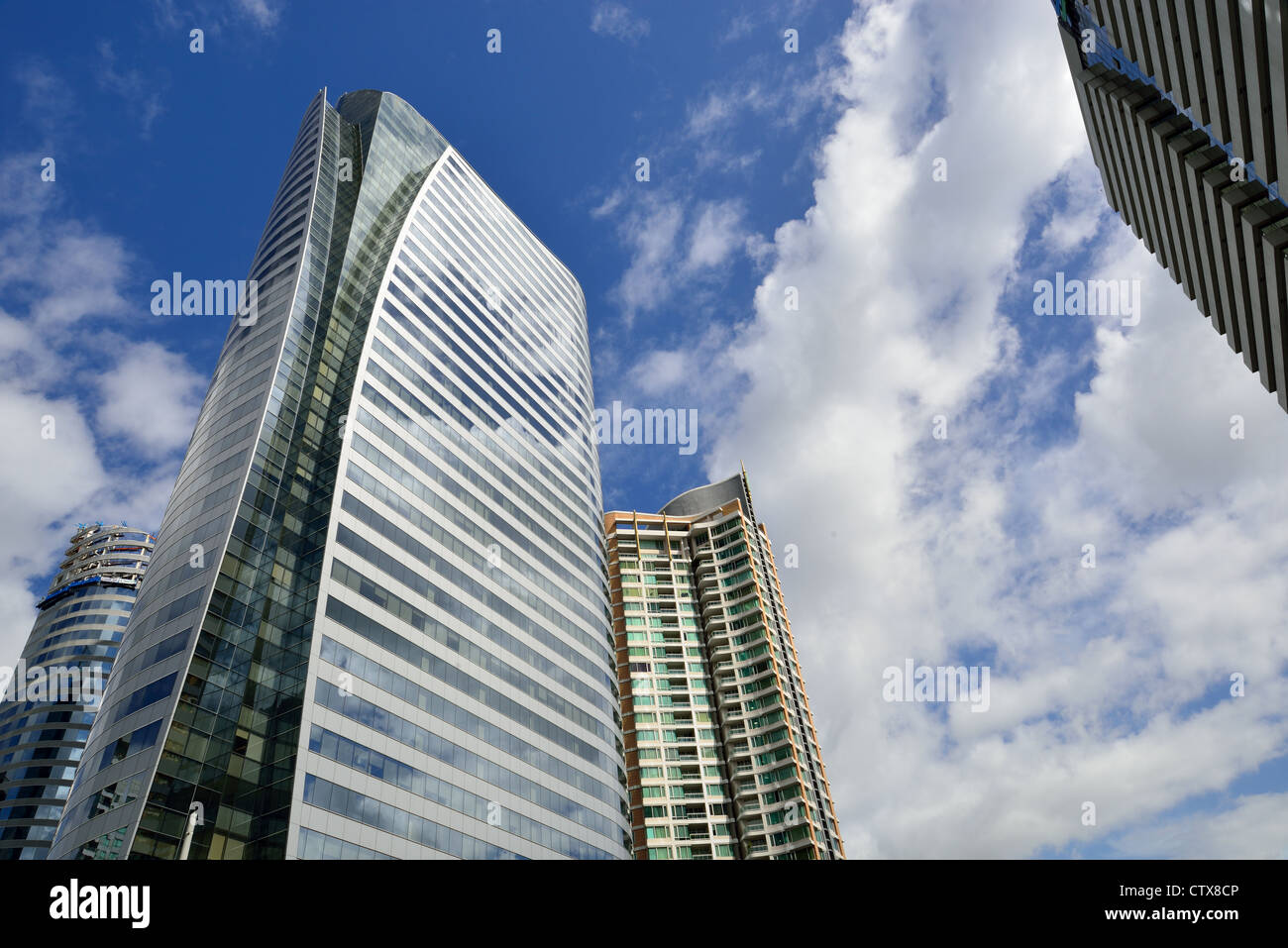 The high business building in the downtown of Bangkok Thailand. Stock Photo