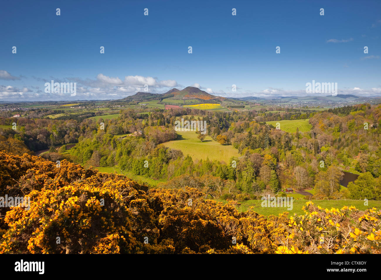 Scott's view in the Scottish Borders of the United Kingdom. Stock Photo