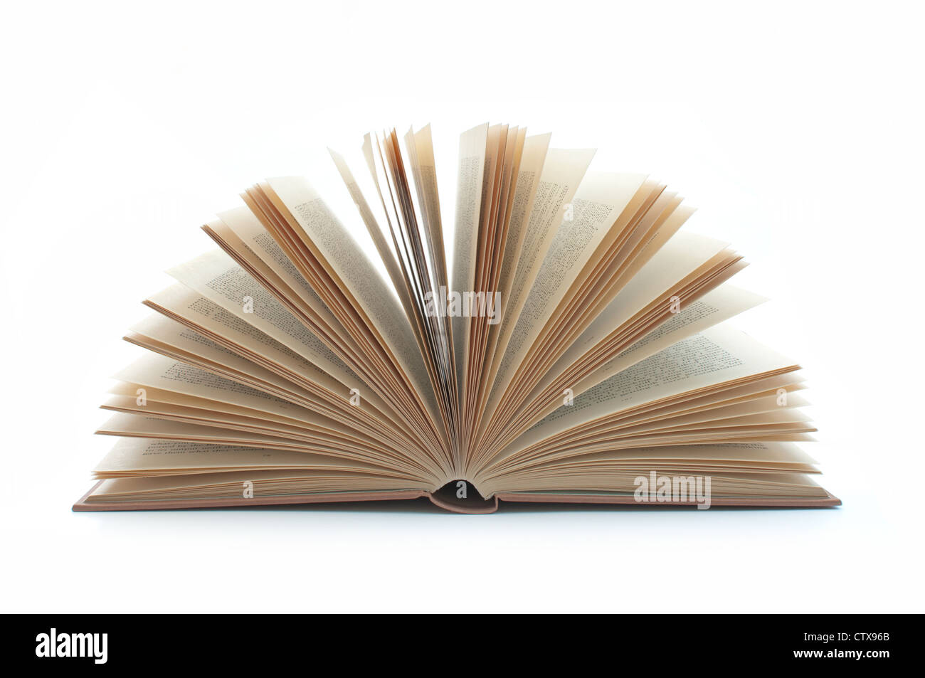 Turning pages of a book Stock Photo