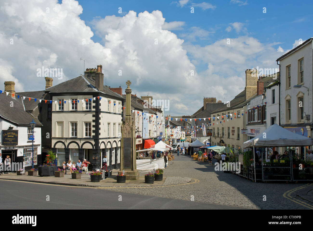 Market day in Ulverston, South Lakeland, Cumbria, England UK Stock Photo