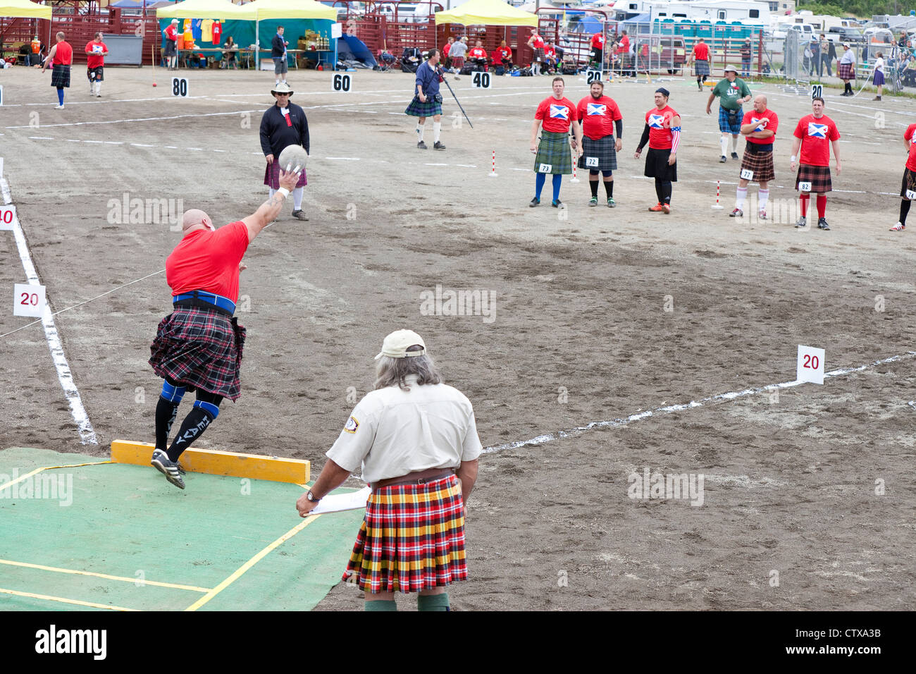 The Stone Put Event at the 66th Annual Pacific Northwest Scottish