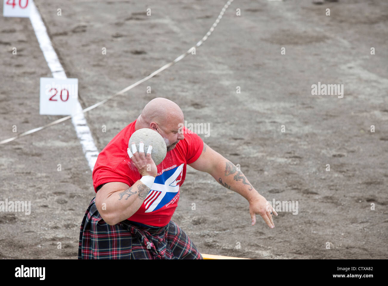 The Stone Put Event at the 66th Annual Pacific Northwest Scottish