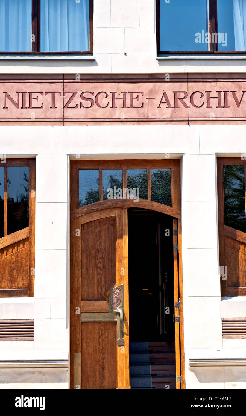 Archive of the philosopher Friedrich Nietzsche; Nietzsche Archiv in Weimar Stock Photo