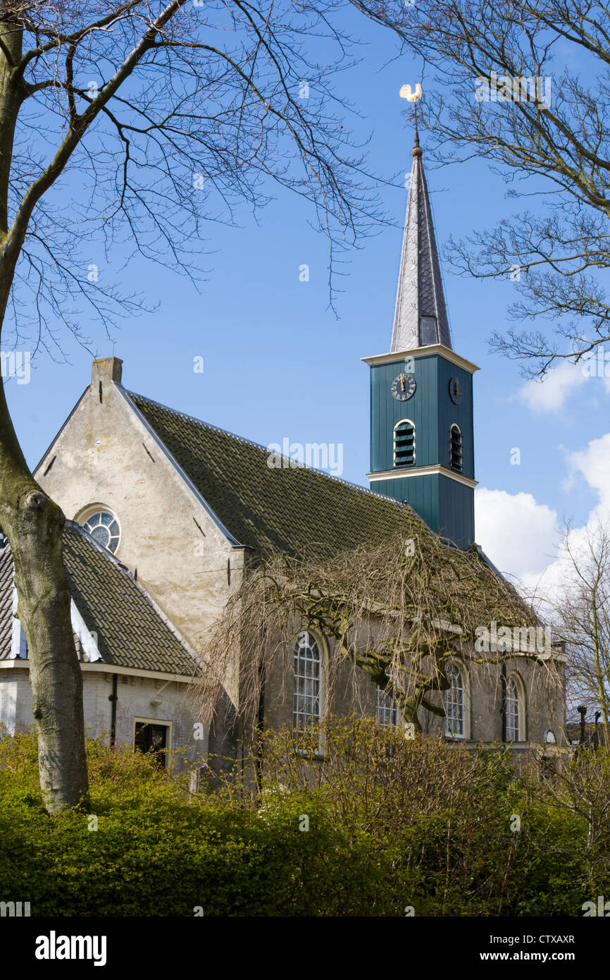 Church in the village of Akersloot in North Holland, The Netherlands. Stock Photo