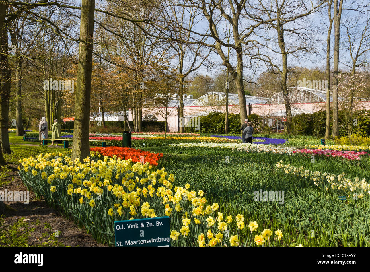 Willem-Alexander Pavilion and Greenhouse at Keukenhof Gardens in The Netherlands. Stock Photo