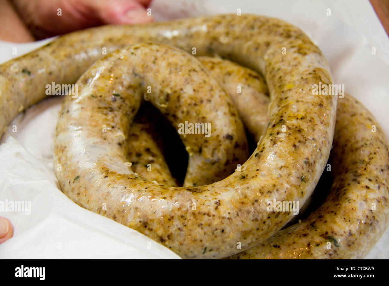 Boudin, a traditional Cajun sausage made from a mix of beef, pork and