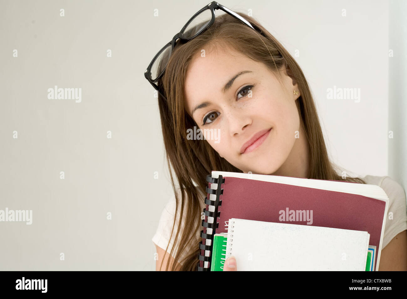 Portrait of a fashionable cute pretty student girl Stock Photo - Alamy