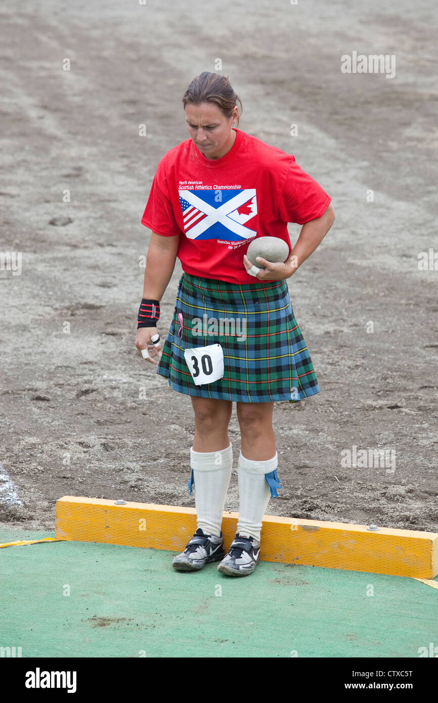 The Stone Put Event at the 66th Annual Pacific Northwest Scottish