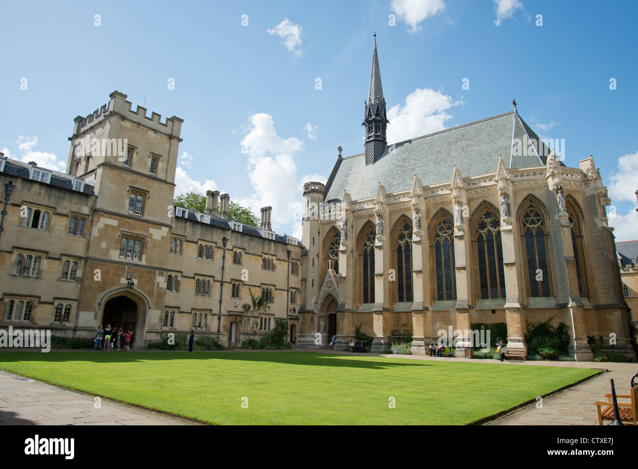 Front quadrangle of Balliol College, Oxford, Oxfordshire, England, United Kingdom Stock Photo