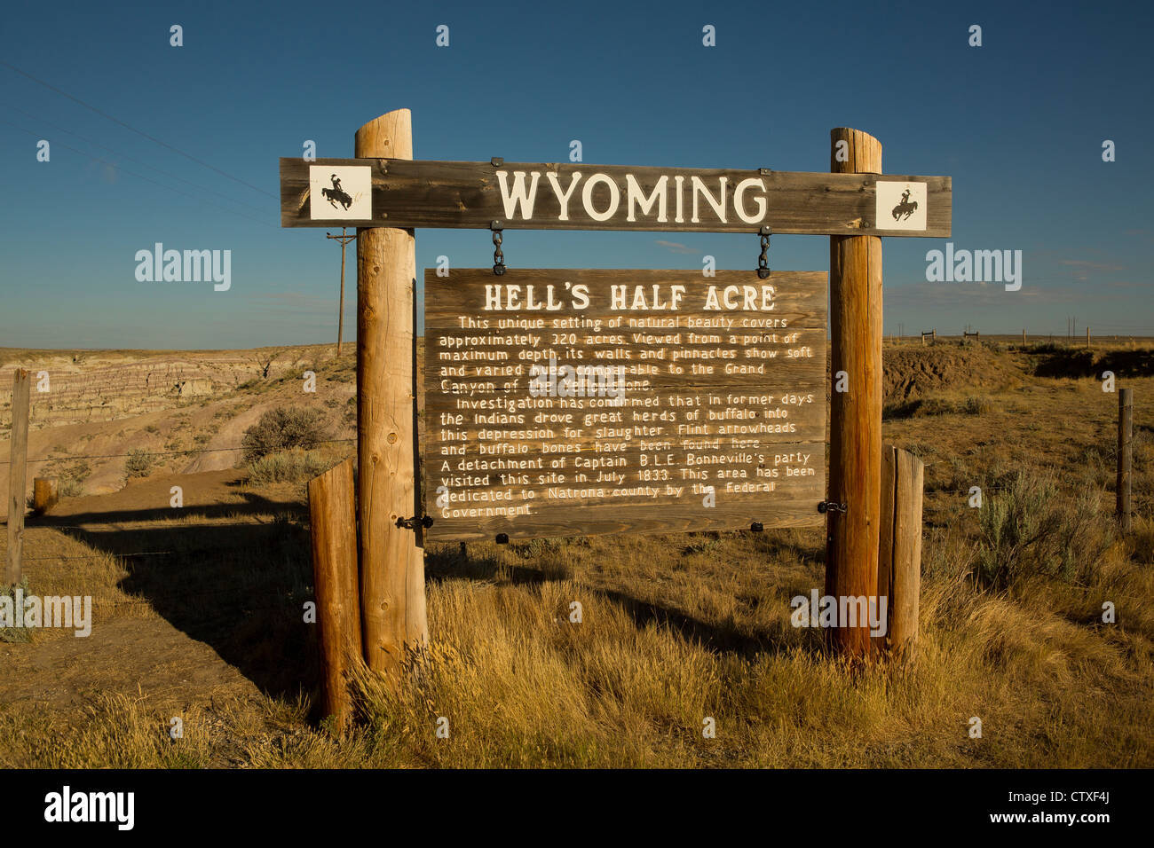 hell's half acre, wyoming Stock Photo Alamy