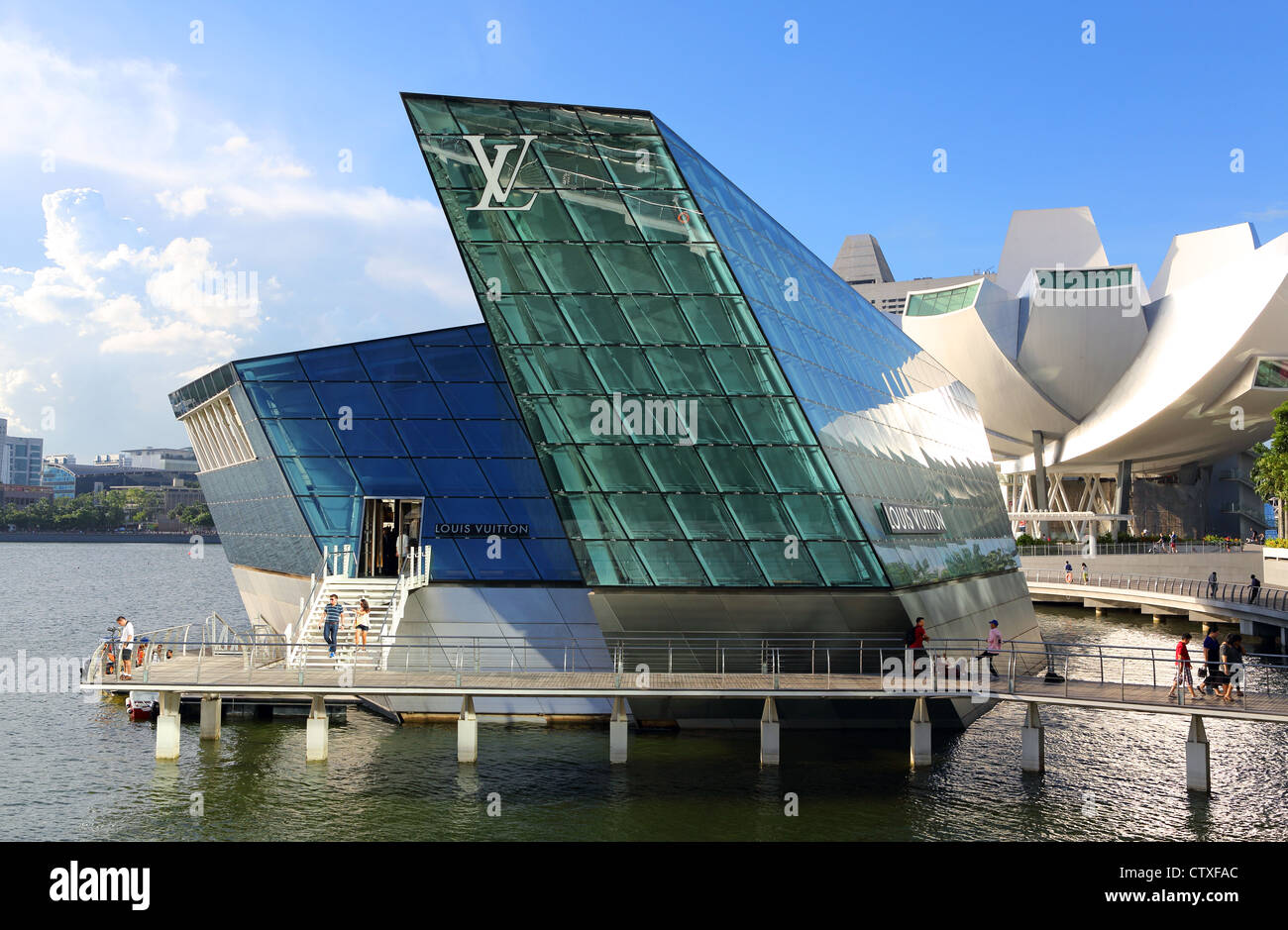 Louis Vuitton Island luxury store at Marina Bay Sands shopping complex in  Singapore Stock Photo - Alamy