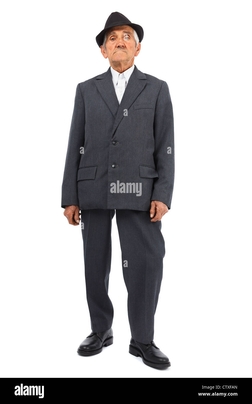 Full length portrait of a senior man isolated on white background Stock ...