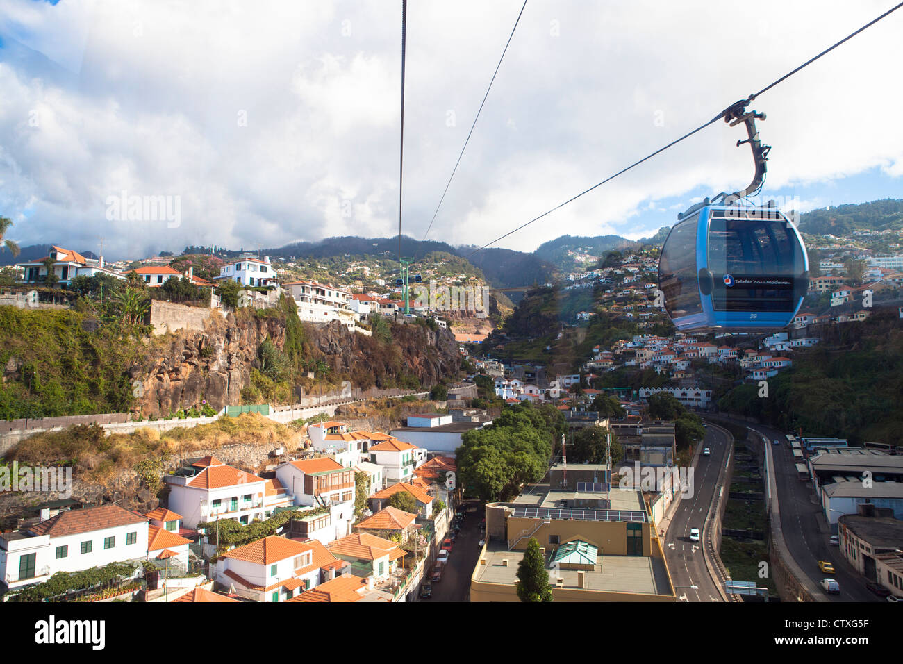 Cable car Funchal Madeira Portugal Stock Photo Alamy