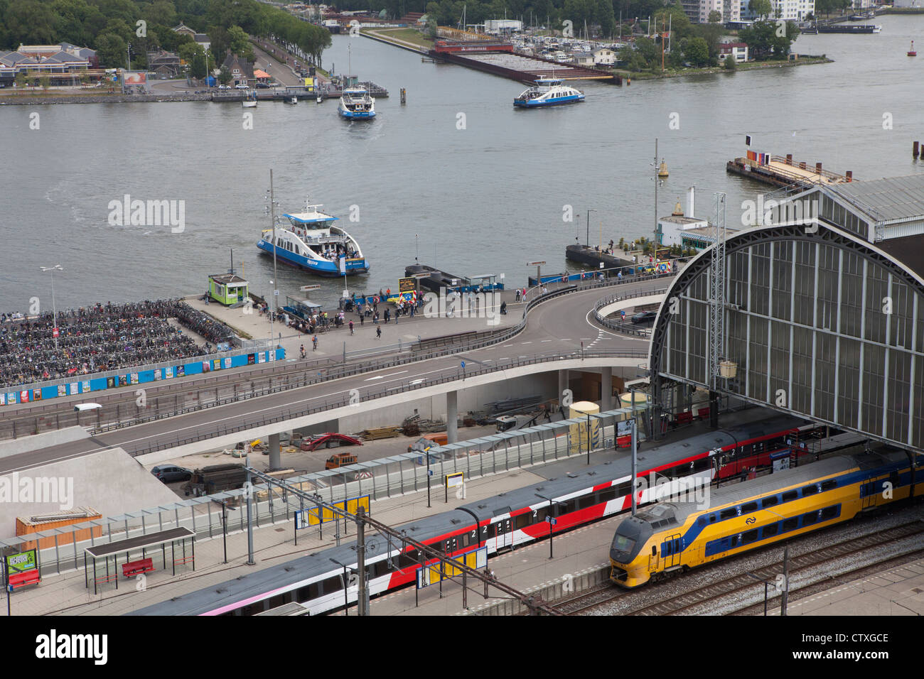 Amsterdam train station Stock Photo