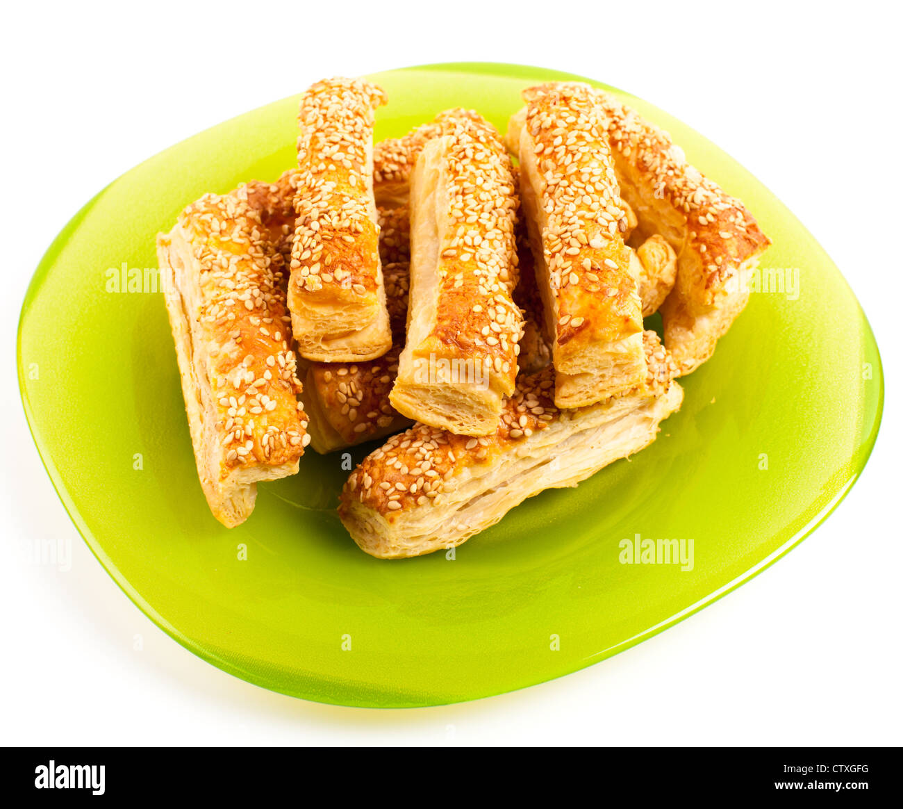 Cheese sticks crackers with sesame seeds Stock Photo Alamy