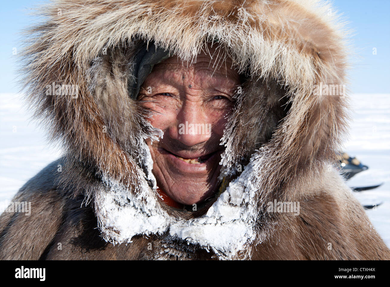 portrait of an Inuit Stock Photo