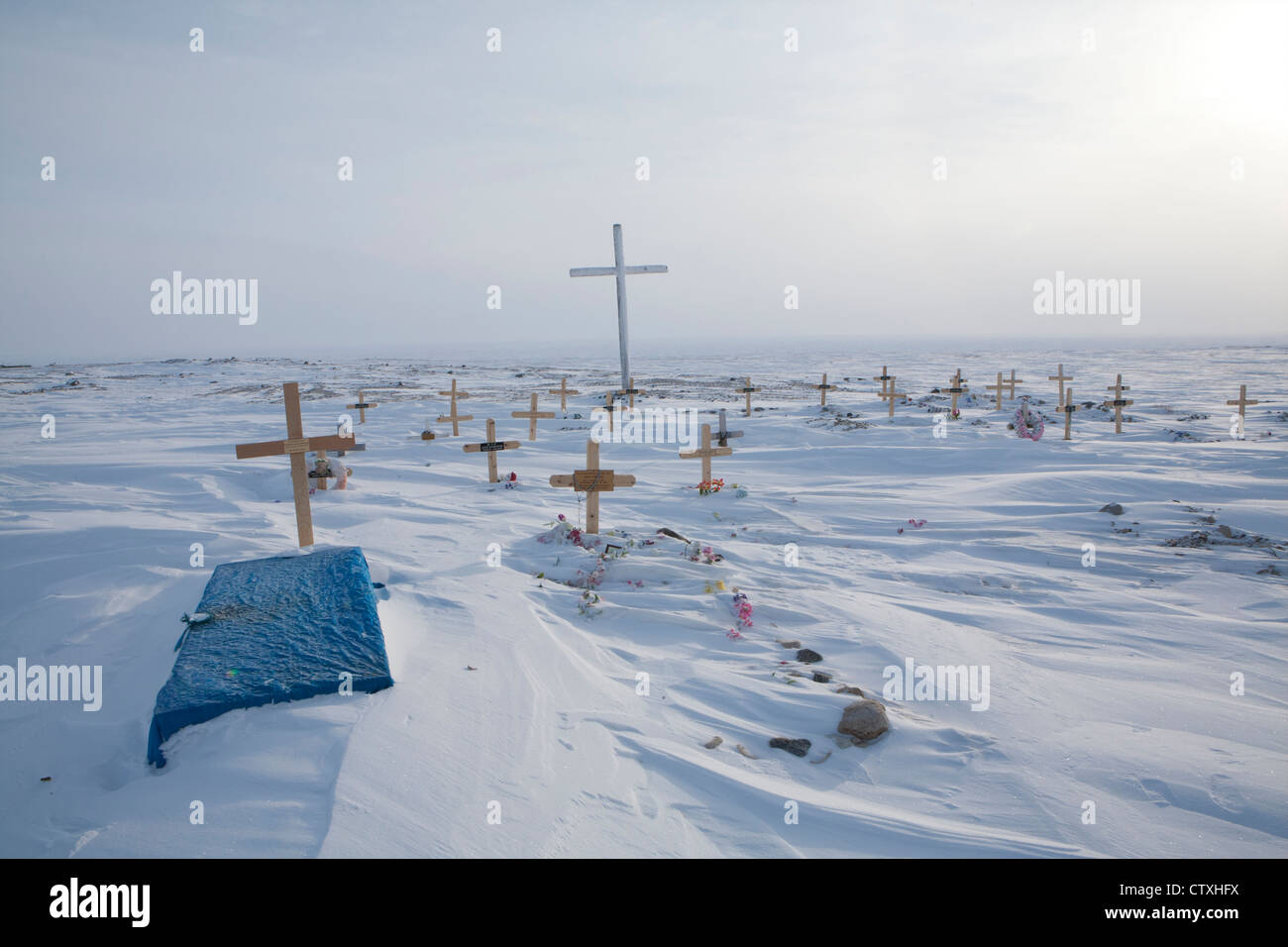 grave yard at the north pole Stock Photo